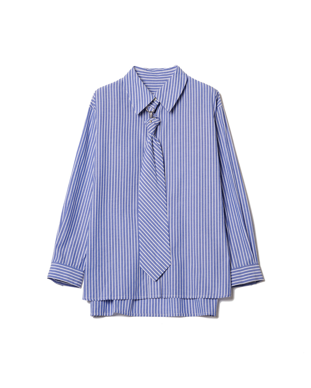 METAL RING TIE SHIRT【BLUE】