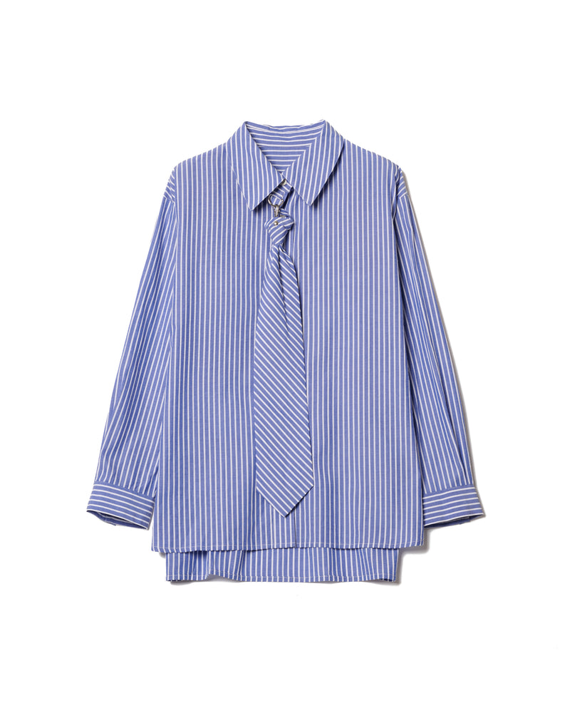 METAL RING TIE SHIRT【BLUE】