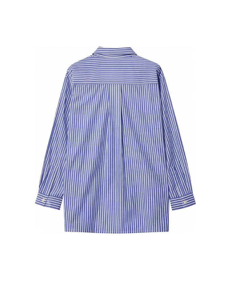 METAL RING TIE SHIRT【BLUE】