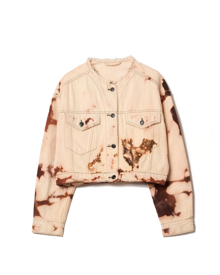 UPCYCLED HYPER BLEACH DENIM JACKET [PINK]