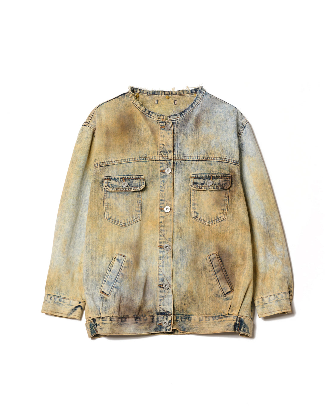 【1/1 PIECE】＜UPCYCLED＞HYPER BLEACH DENIM JACKET【BLUE】
