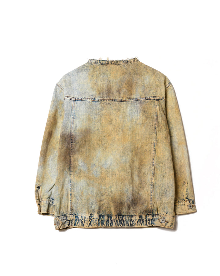 【1/1 PIECE】＜UPCYCLED＞HYPER BLEACH DENIM JACKET【BLUE】
