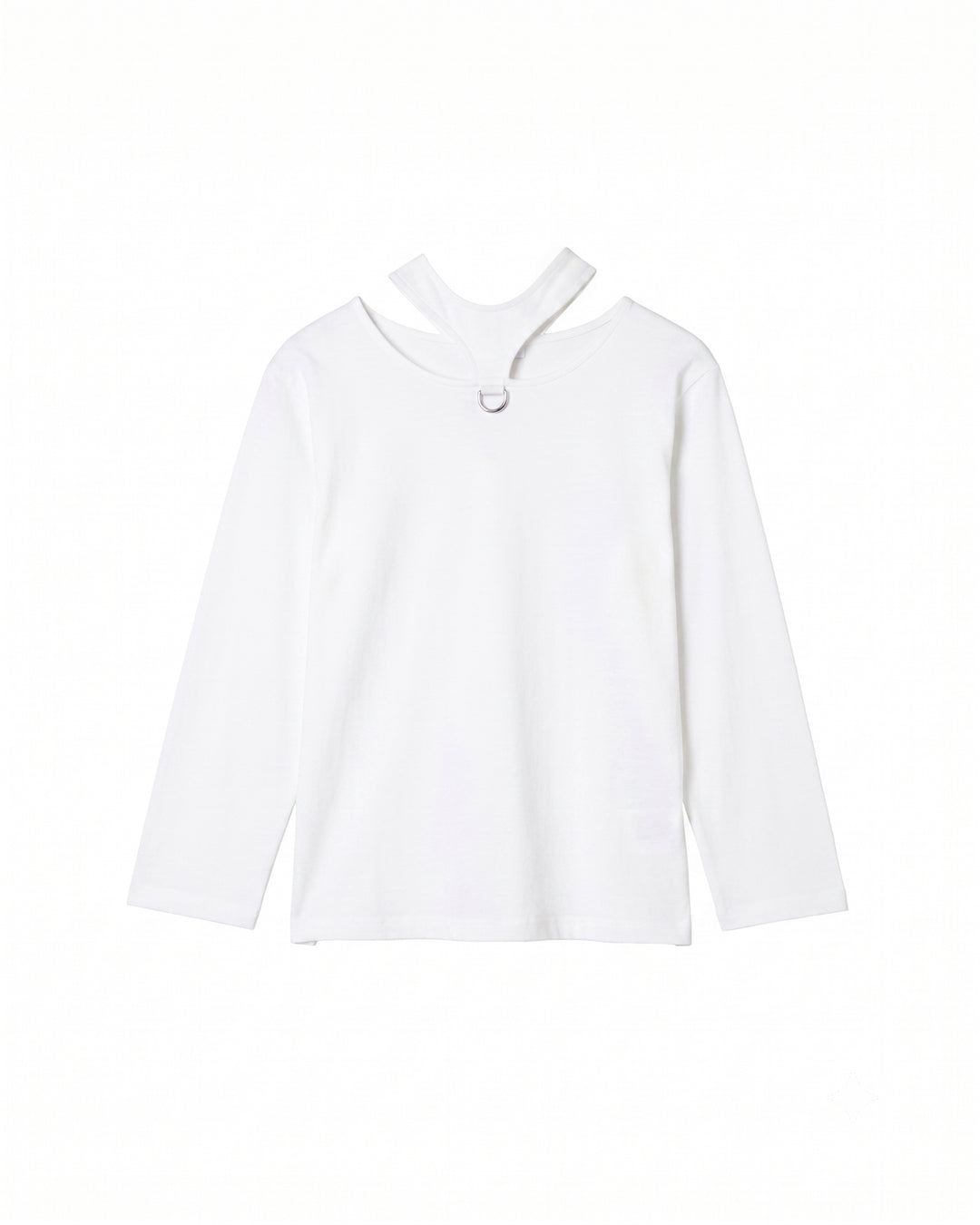 CHOKER NECK STUDS L/S TEE