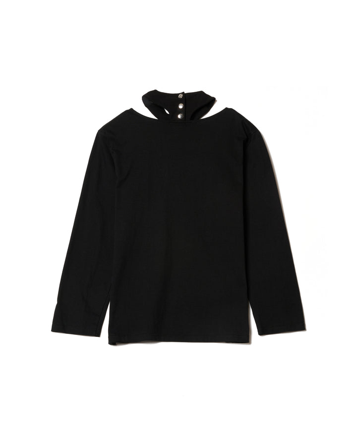 CHOKER NECK STUDS L/S TEE
