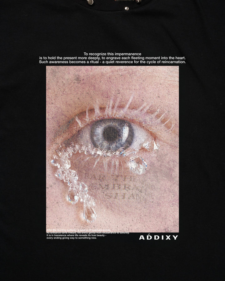 ACCESSORY NECK EYE GRAPHIC TEE【BLACK】