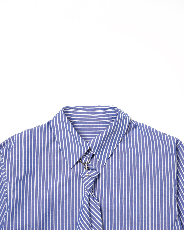 METAL RING TIE SHIRT【BLUE】