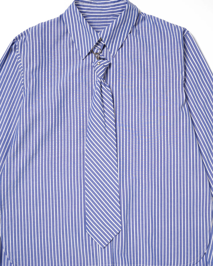 METAL RING TIE SHIRT【BLUE】