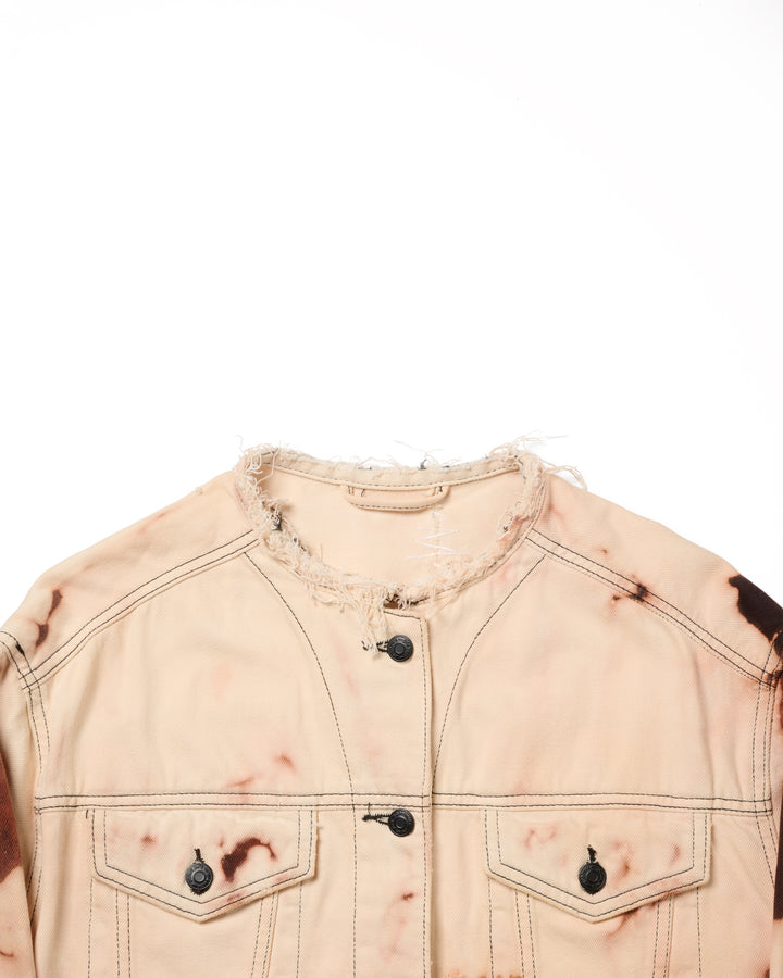 UPCYCLED HYPER BLEACH DENIM JACKET [PINK]