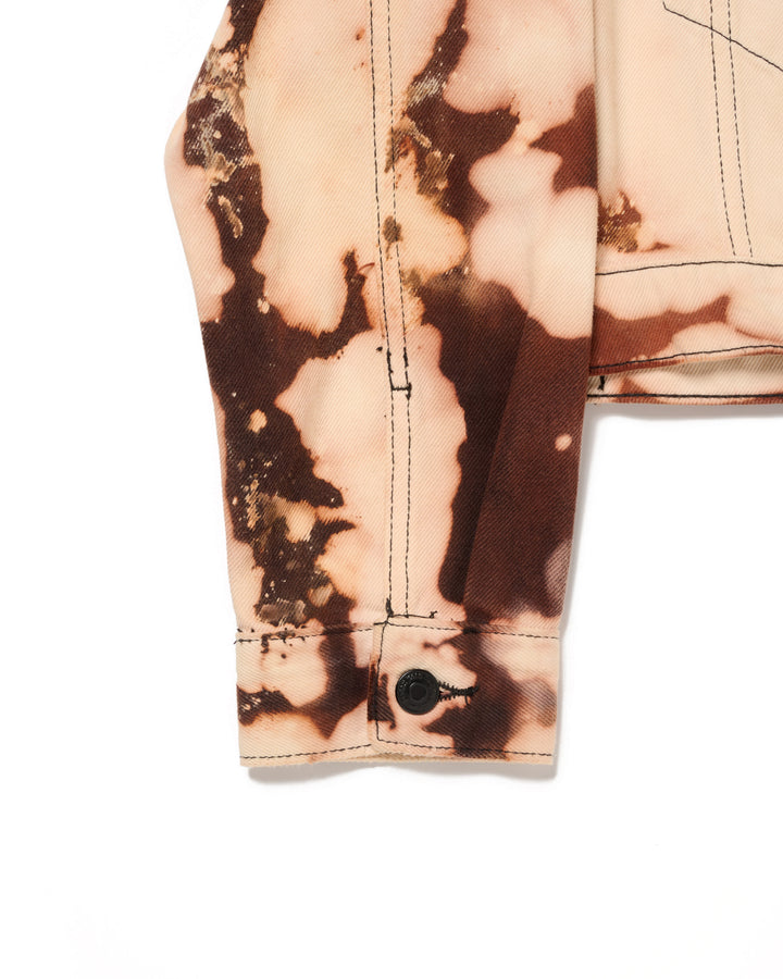 UPCYCLED HYPER BLEACH DENIM JACKET [PINK]