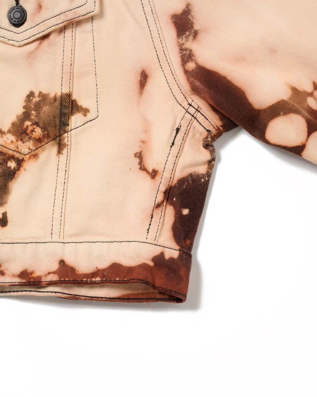 UPCYCLED HYPER BLEACH DENIM JACKET [PINK]