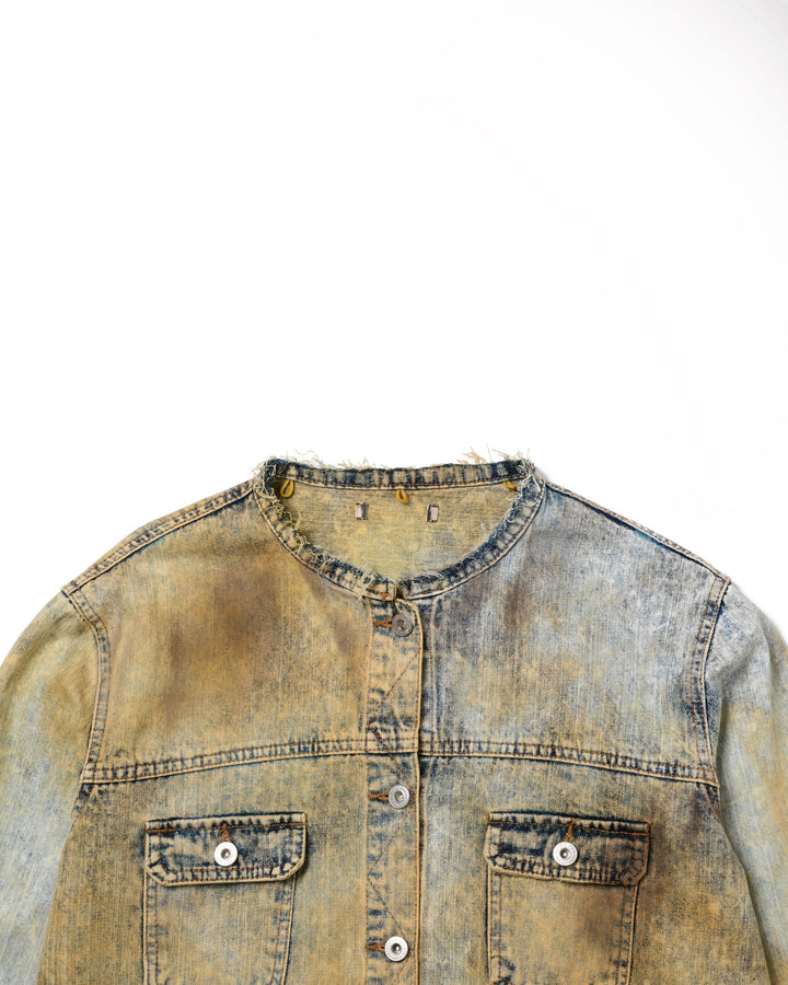 【1/1 PIECE】＜UPCYCLED＞HYPER BLEACH DENIM JACKET【BLUE】