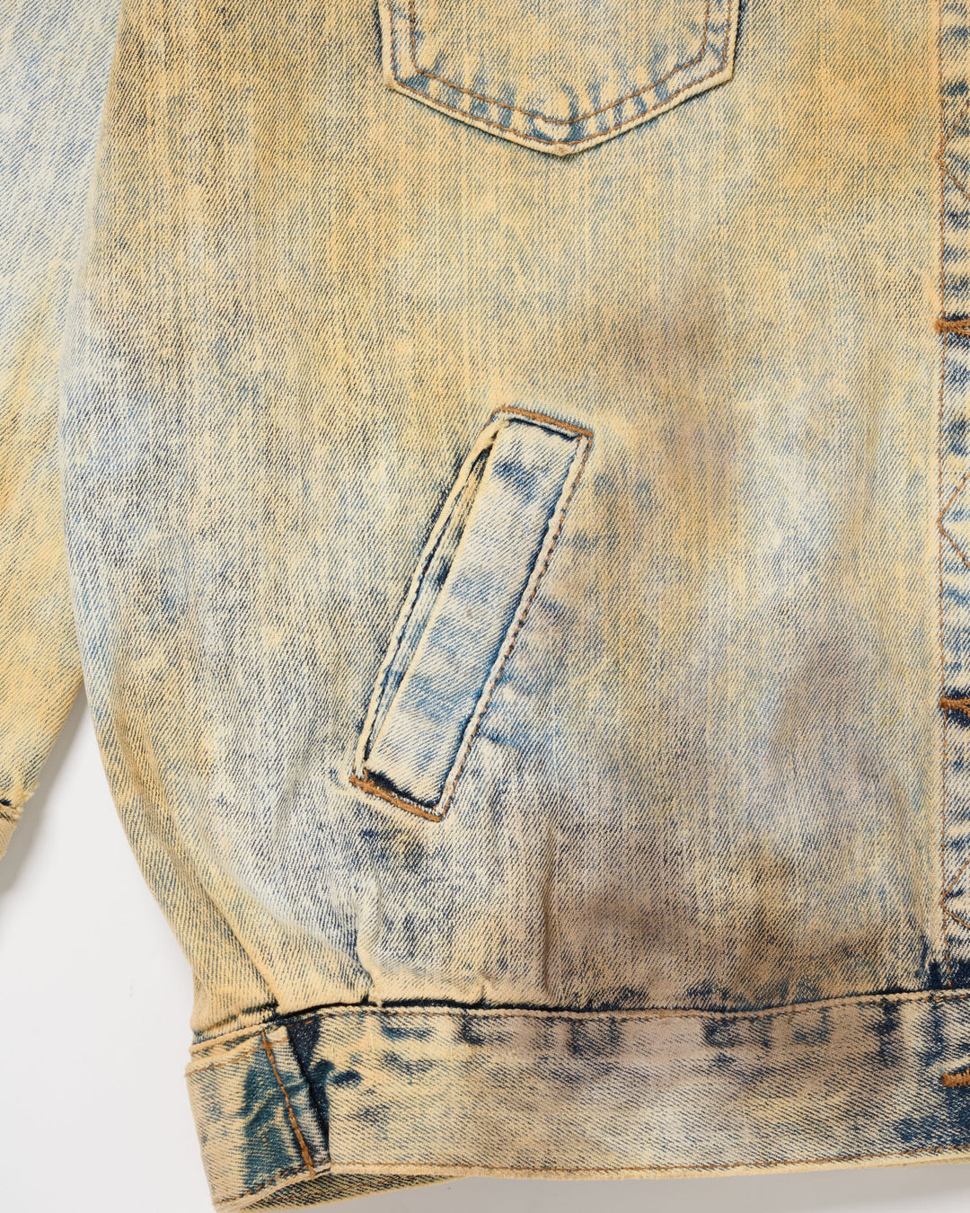 【1/1 PIECE】＜UPCYCLED＞HYPER BLEACH DENIM JACKET【BLUE】