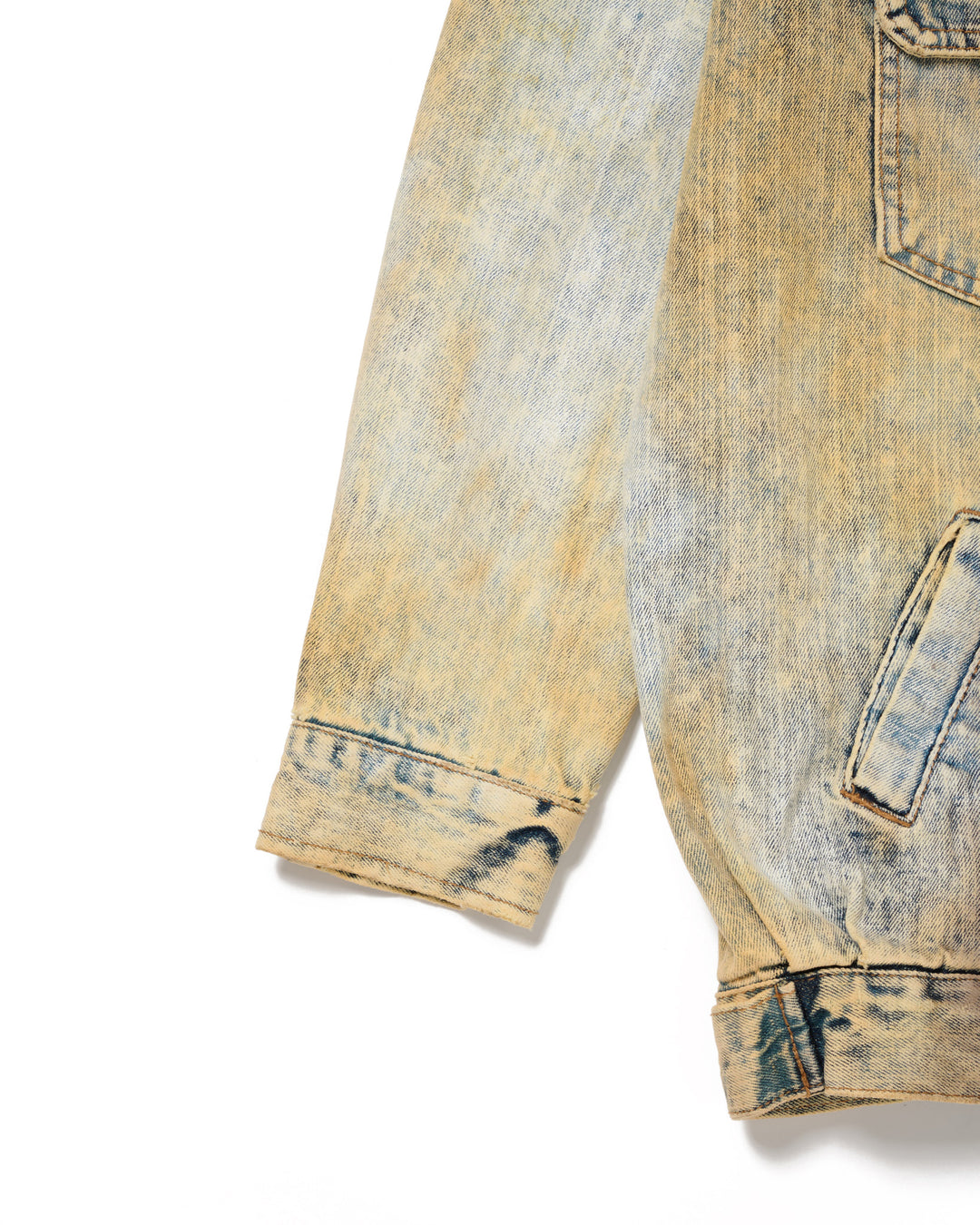 【1/1 PIECE】＜UPCYCLED＞HYPER BLEACH DENIM JACKET【BLUE】