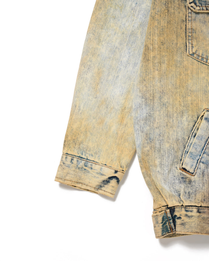 【1/1 PIECE】＜UPCYCLED＞HYPER BLEACH DENIM JACKET【BLUE】
