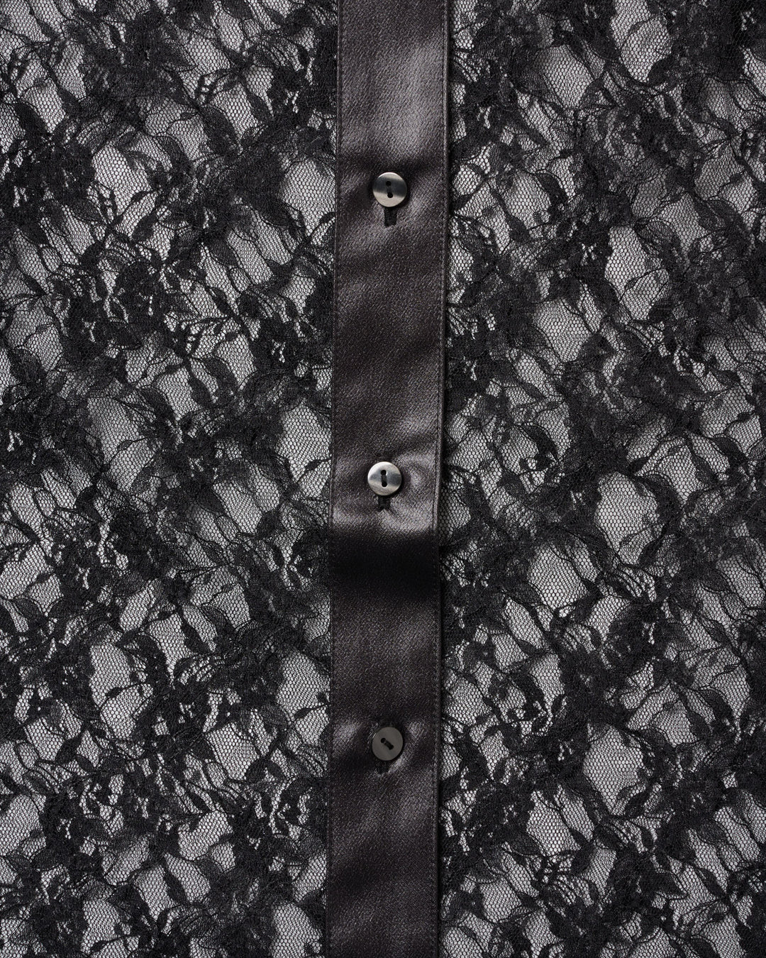 LEATHER PANELLED LACE SHIRT