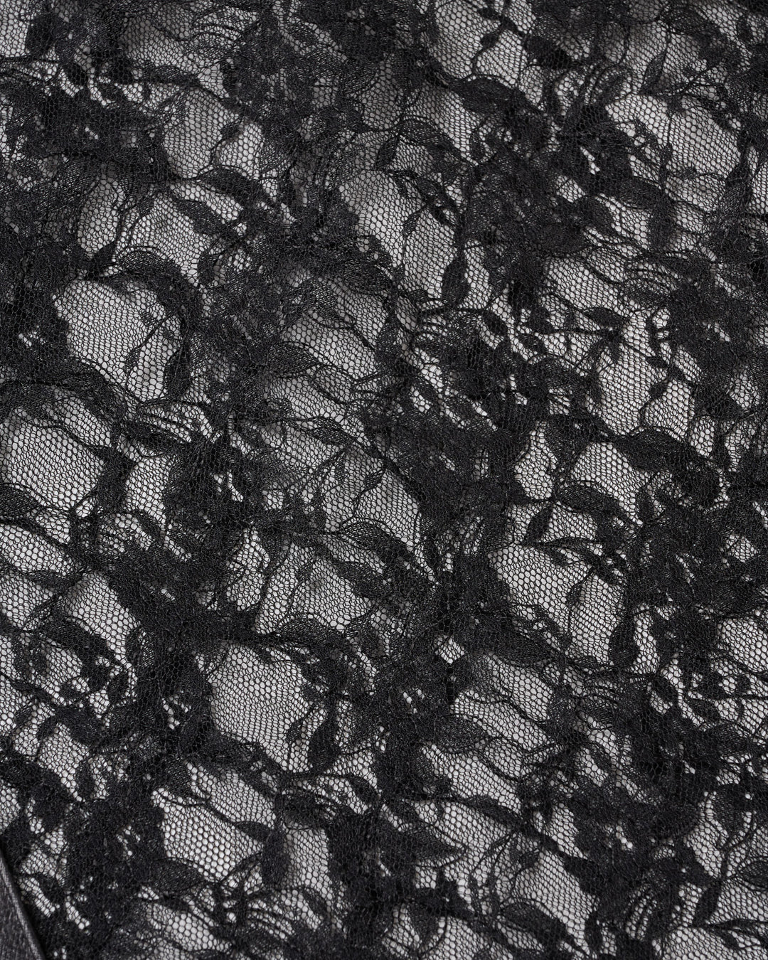 LEATHER PANELLED LACE SHIRT