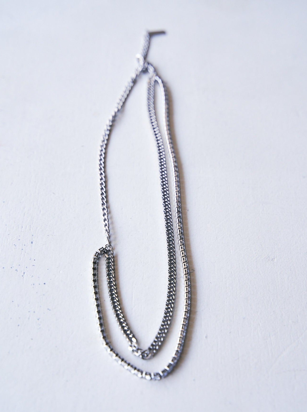 【UNISEX】2way DOUBLE CHAIN NECKLACE